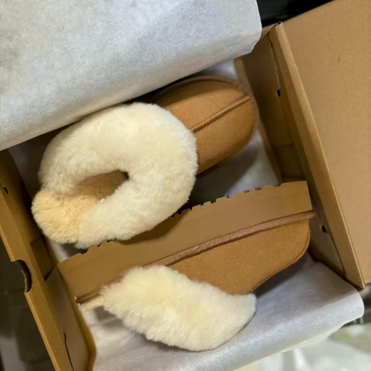 2025新款雪地靴薄厚底款星拖半拖鞋时尚百搭冬季保暖加厚