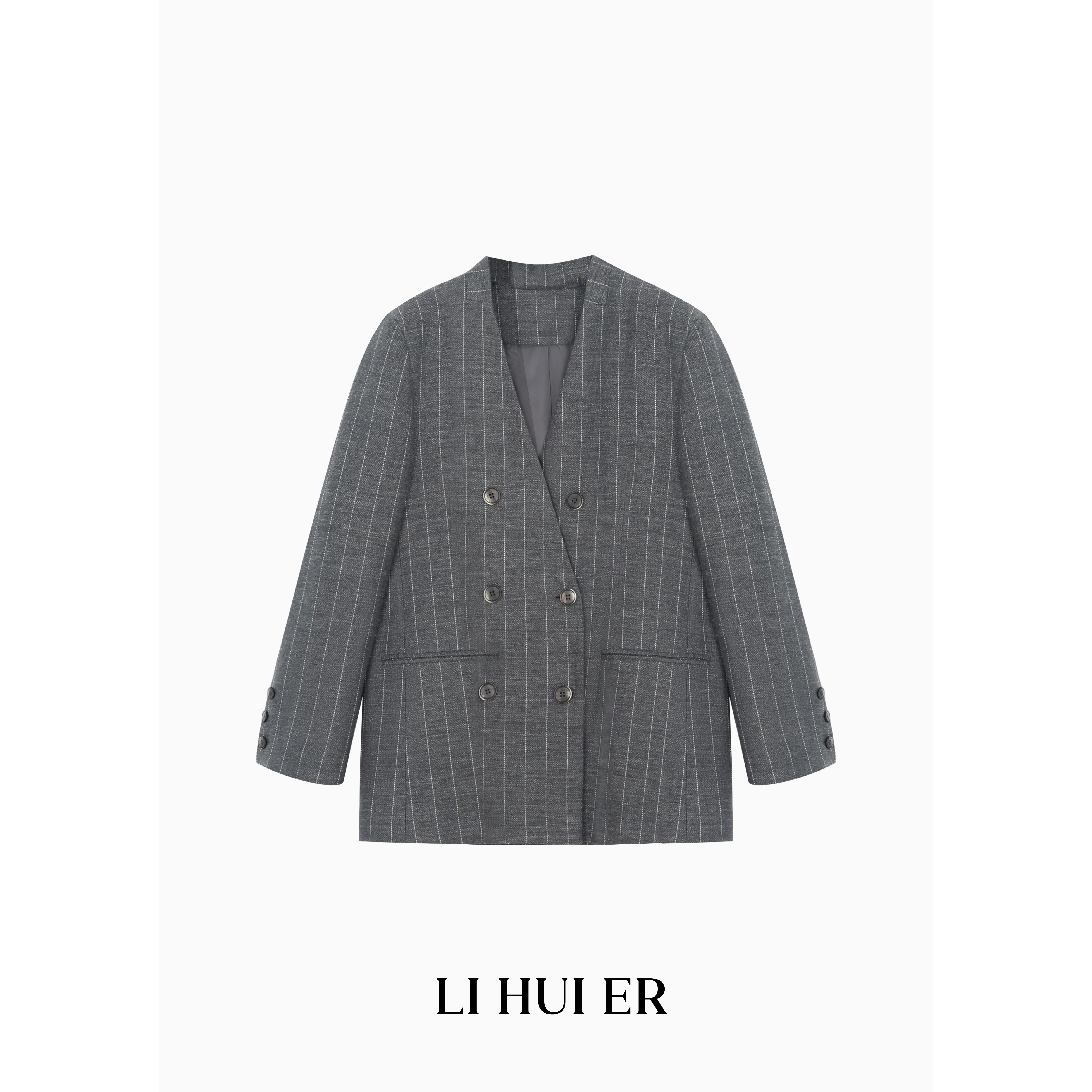 Li Hui Er  【曼谷列车】春季轻奢极简设计时尚西装上衣Q245