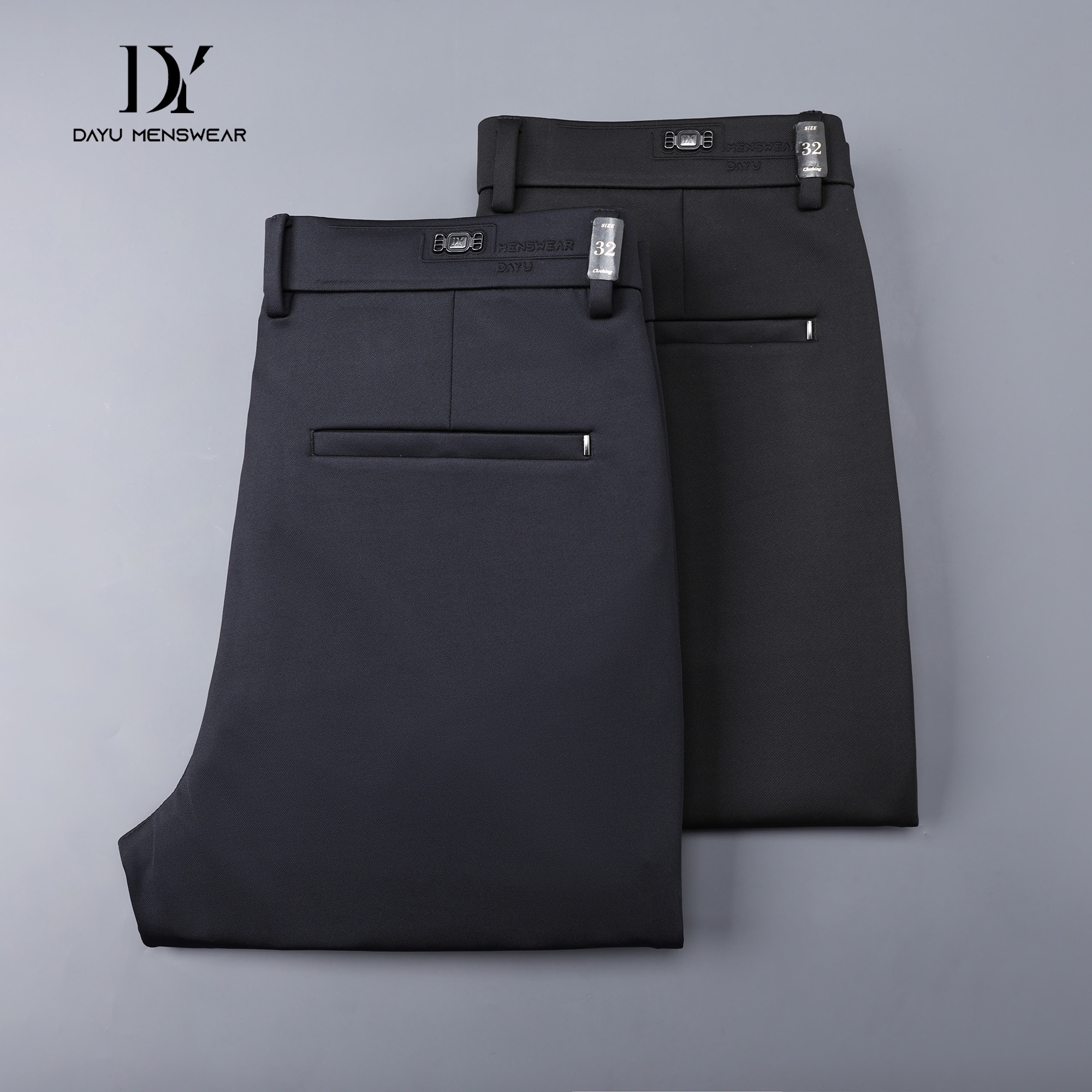 【DY推荐】秋季男士高奢莱赛尔垂感商务休闲修身小脚裤9955