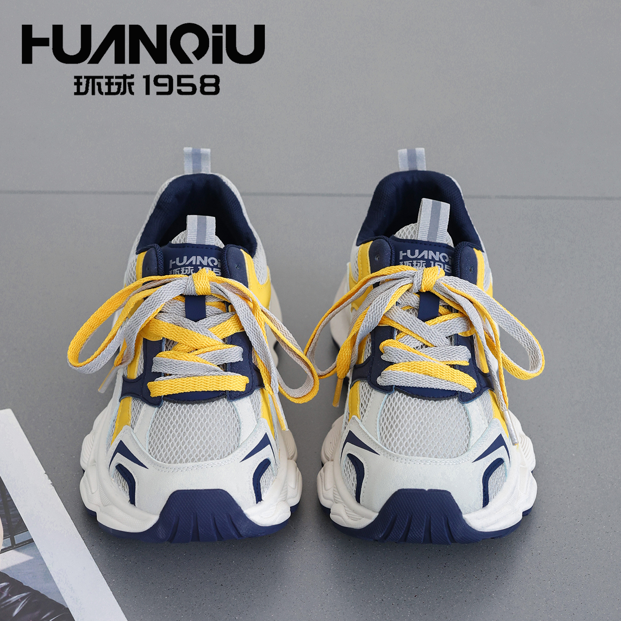 环球2025秋季新款爆款增高百搭运动鞋舒适轻便厚底时尚休闲鞋女鞋