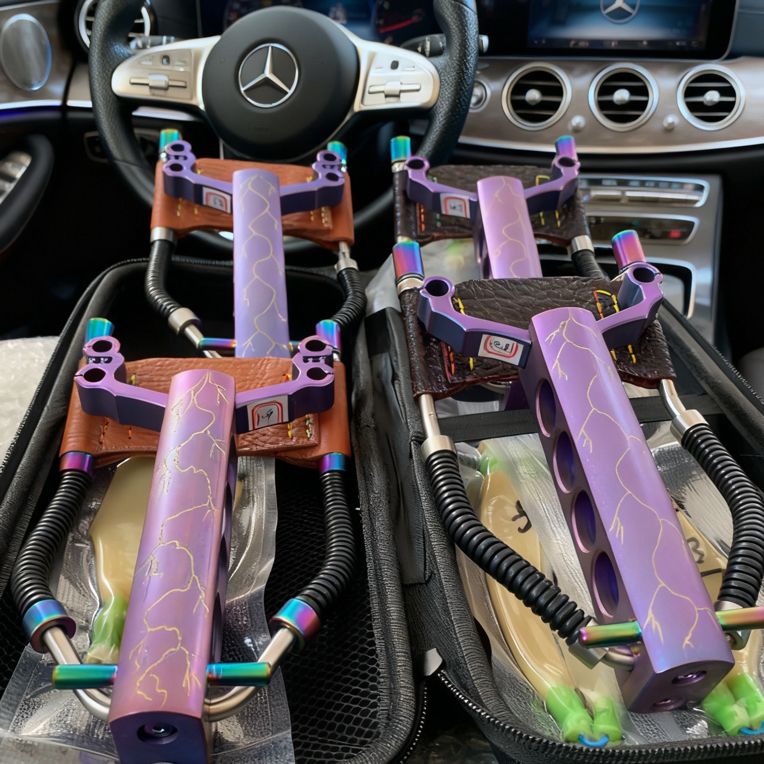 全钛阳极烤蓝炫彩弓规格9变7，户外高精准大威力