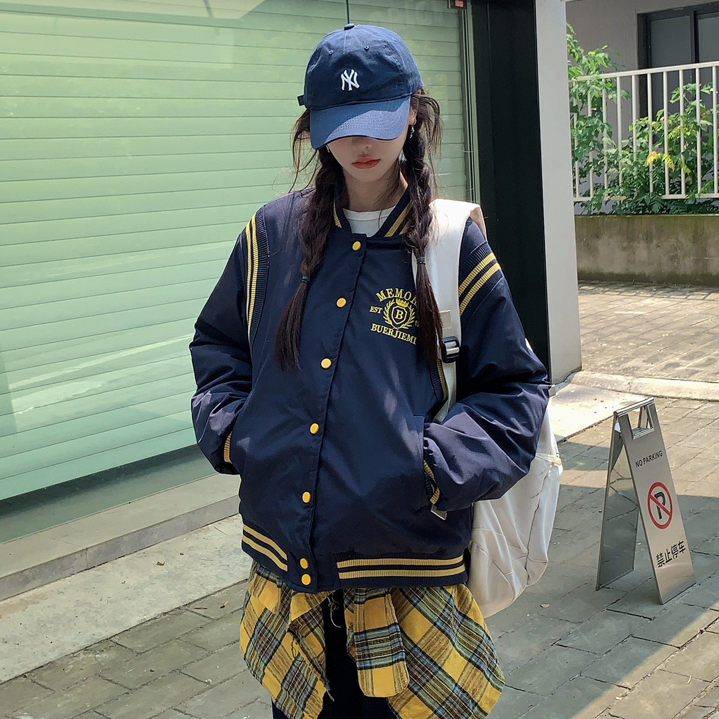 棒球服2025新款国潮宽松夹棉短款夹克女外套冬季学院风棉服棉袄潮