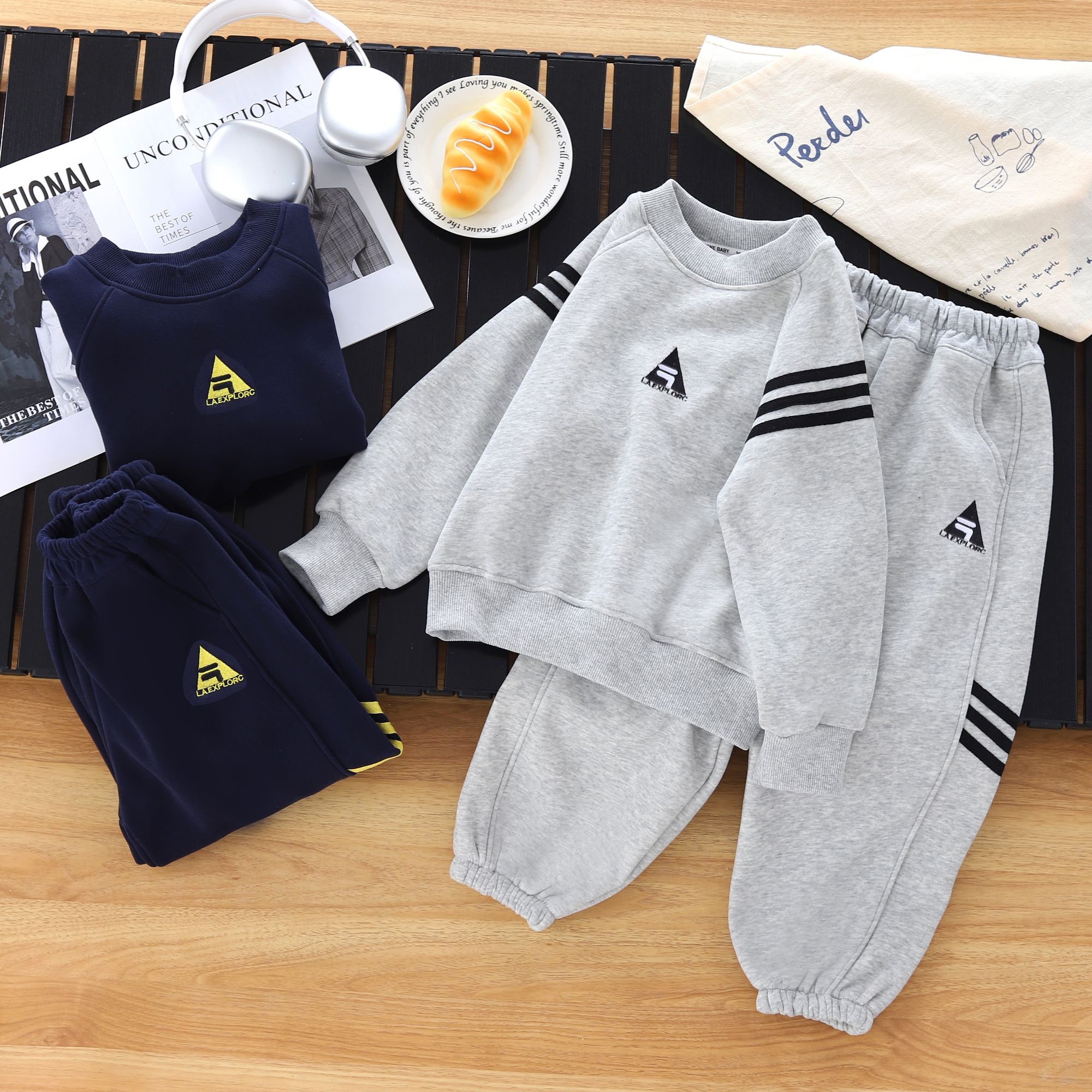 男童套装春秋装2025新款儿童休闲运动衣服秋季男孩帅气卫衣两件套