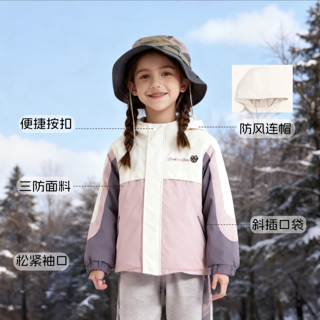 便捷外套休闲风冲锋衣秋冬普通外套欧美风厚款