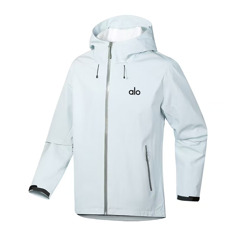 alo高品质透气情侣款专业级户外防风防水连帽轻量型硬壳冲锋衣