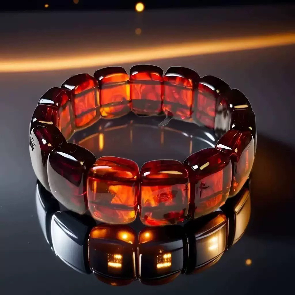 血珀单圈手串030-无礼盒