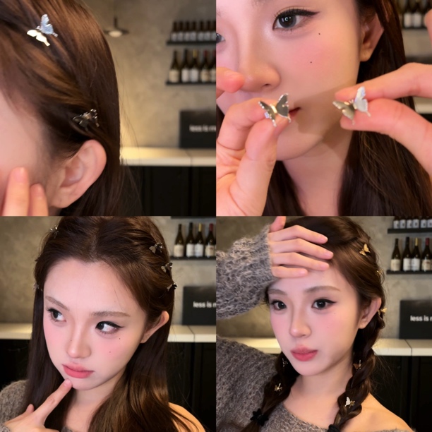 立体蝴蝶～时尚个性立体蝴蝶发夹民族风发扣头饰点缀少女心小发夹