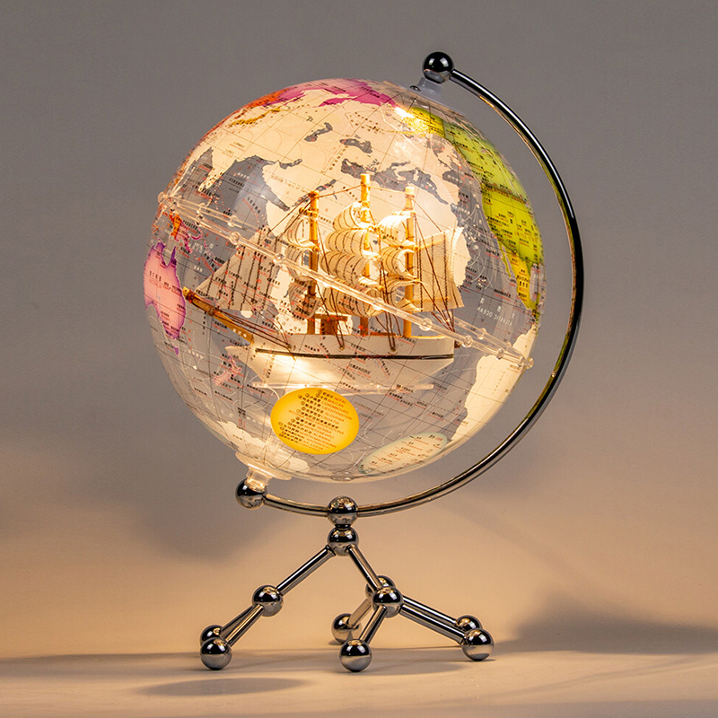 贝汉美地球仪摆件轻奢客厅电视柜玄关书房书柜办公室桌面家居装饰