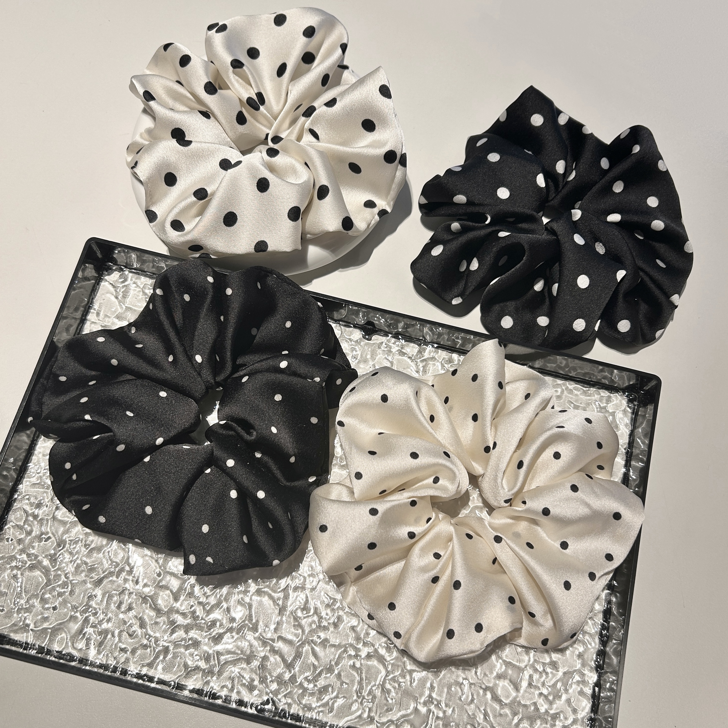 EGRET 韩系ins波点发圈大号简约百搭时尚头花发圈气质温柔风头饰