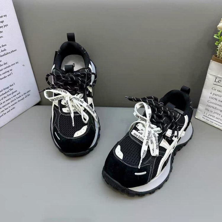 时尚女鞋2025秋新款韩版厚底显脚小老爹鞋小蛮腰阿甘鞋休闲跑步鞋