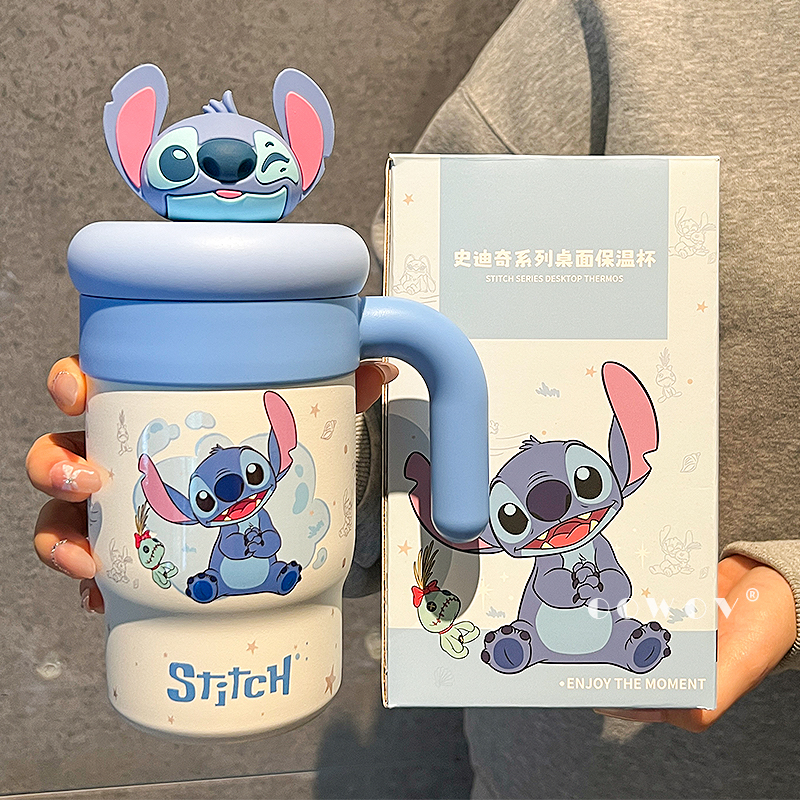 史迪仔联名女士吸管保温杯高颜值情侣水杯子大容量冰霸杯生日礼物