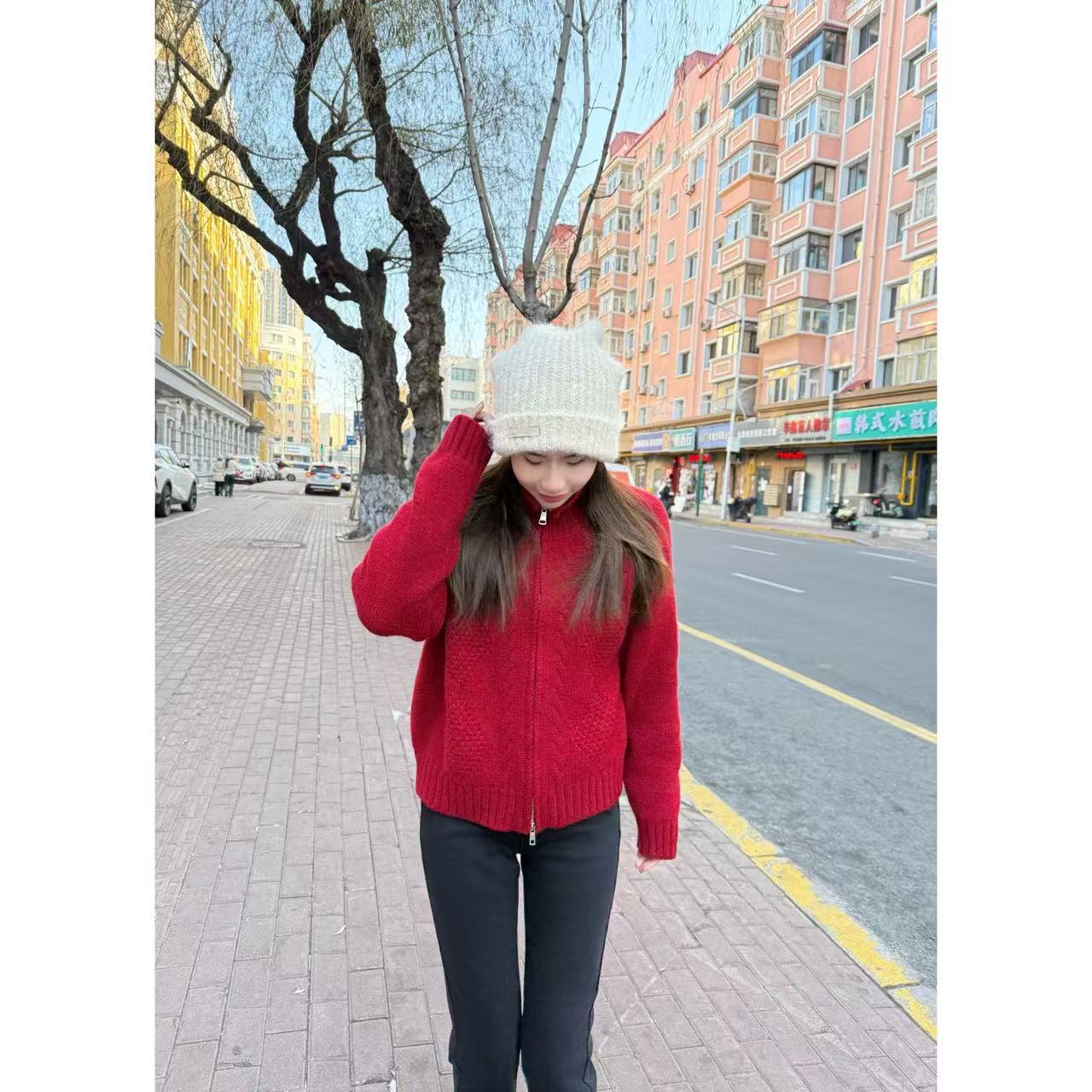 【立领慵懒针织毛衣】小允姐姐2025新款时尚气质毛衣