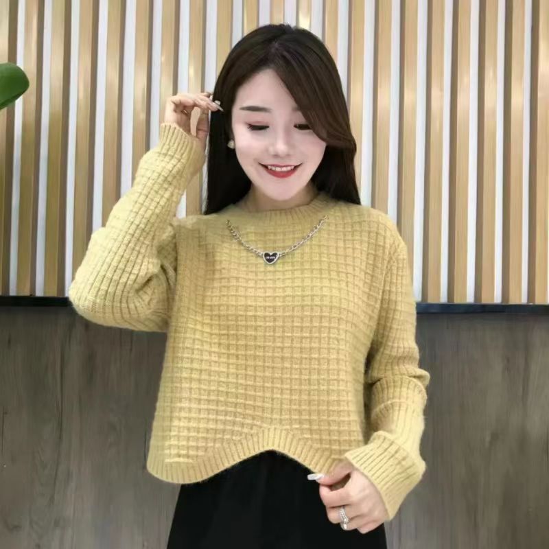 不规则毛衣女秋冬2025新款加厚宽松设计感内搭洋气减龄针织衫气质