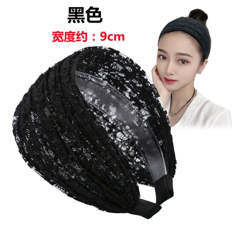 发卡发箍遮白发帽子显年轻宽边女士洗脸防滑压发蕾丝百搭头颅头箍