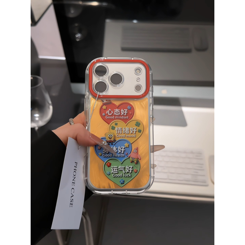 心态好情绪好适用苹果17pro手机壳16PM泡芙华为p60荣耀oppo小米15