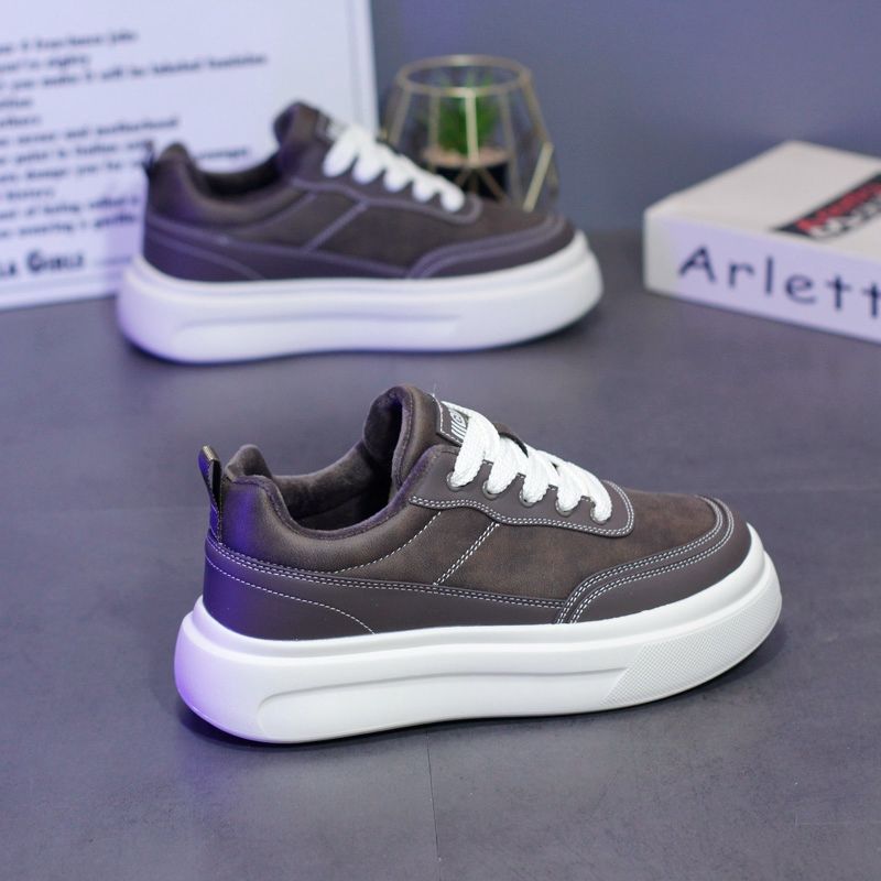 秋冬季新款男士小白鞋厚底百搭透气板鞋韩版时尚潮流男鞋ins潮鞋