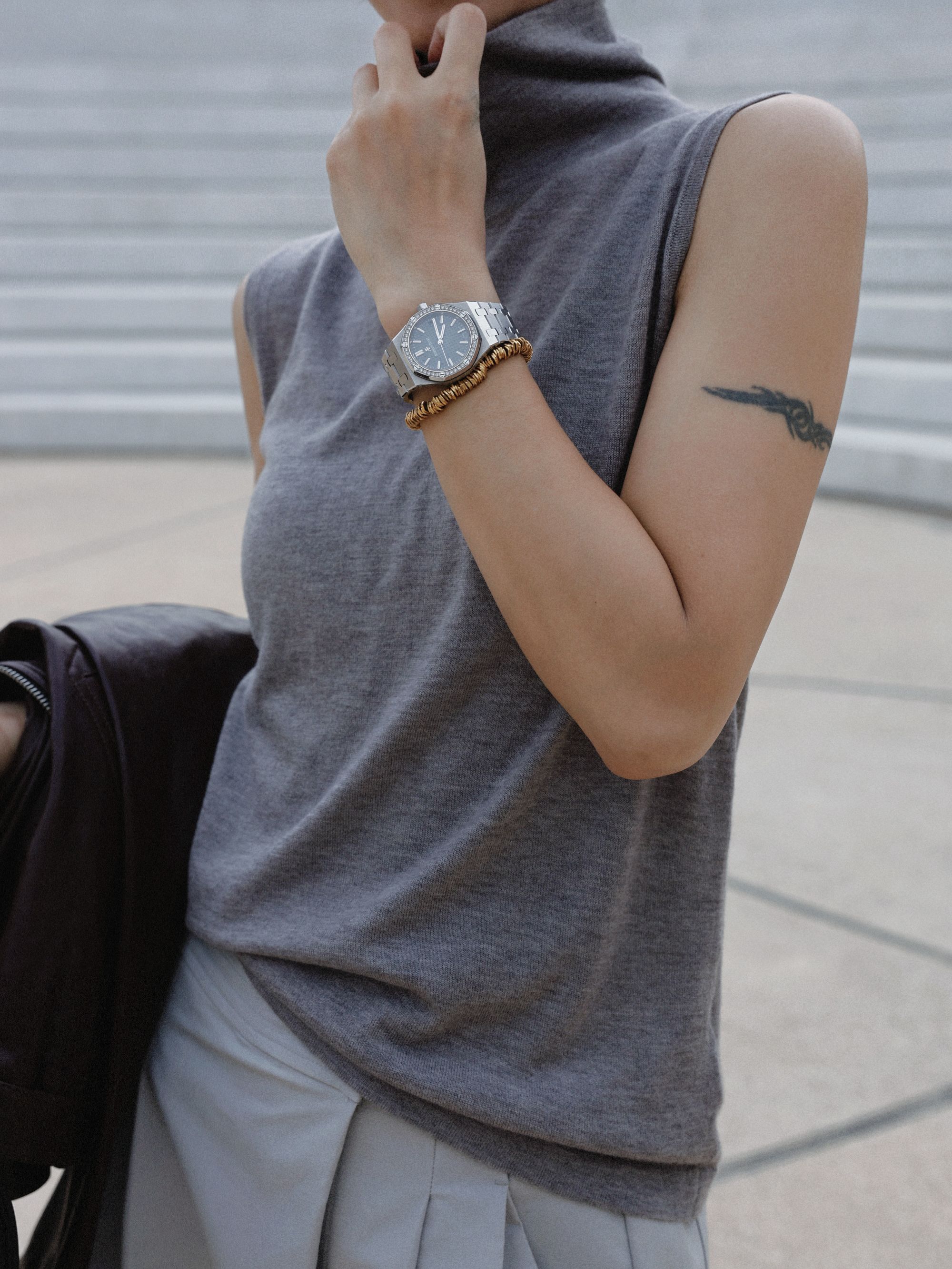 TT设计师【圆舞曲】日系高级感自然挺阔感高领羊毛背心TT191077