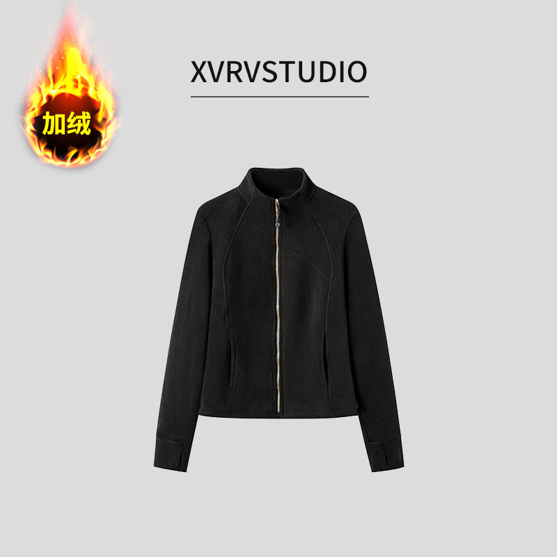 【芳芳私服】XVRV秋冬新款奥粒绒双面防风立领外套显瘦百搭运动外套