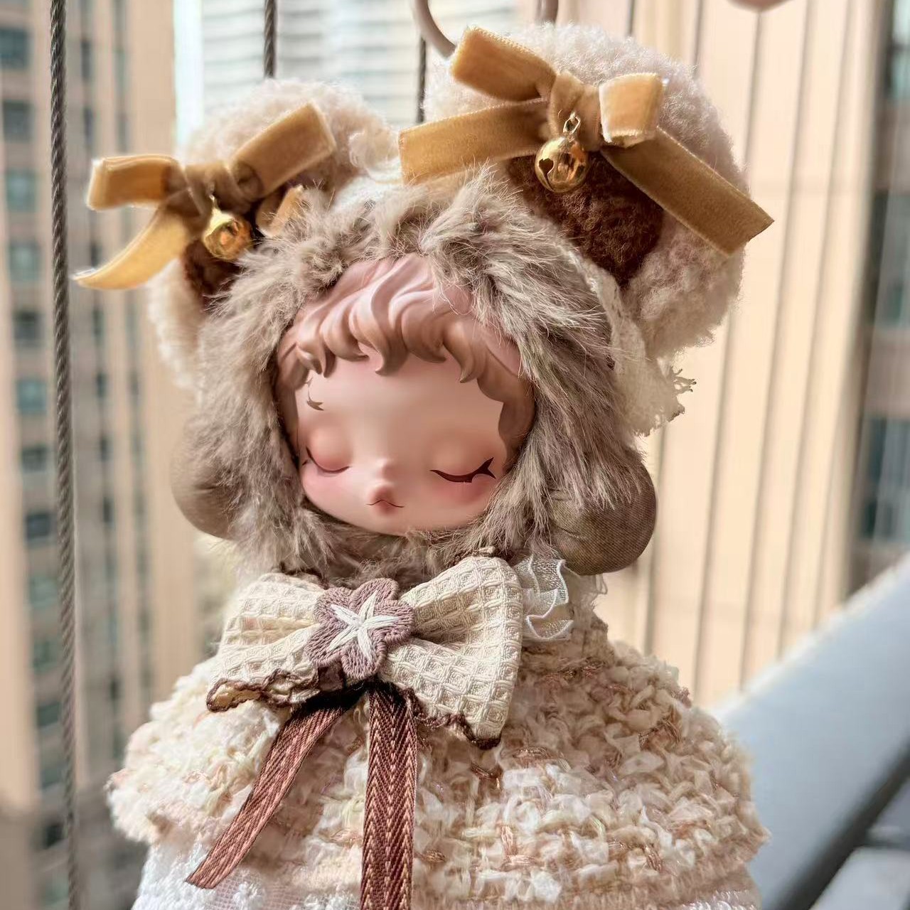 暖棕熊铃泡泡玛特光织园skullpanda沐木着痕娃衣