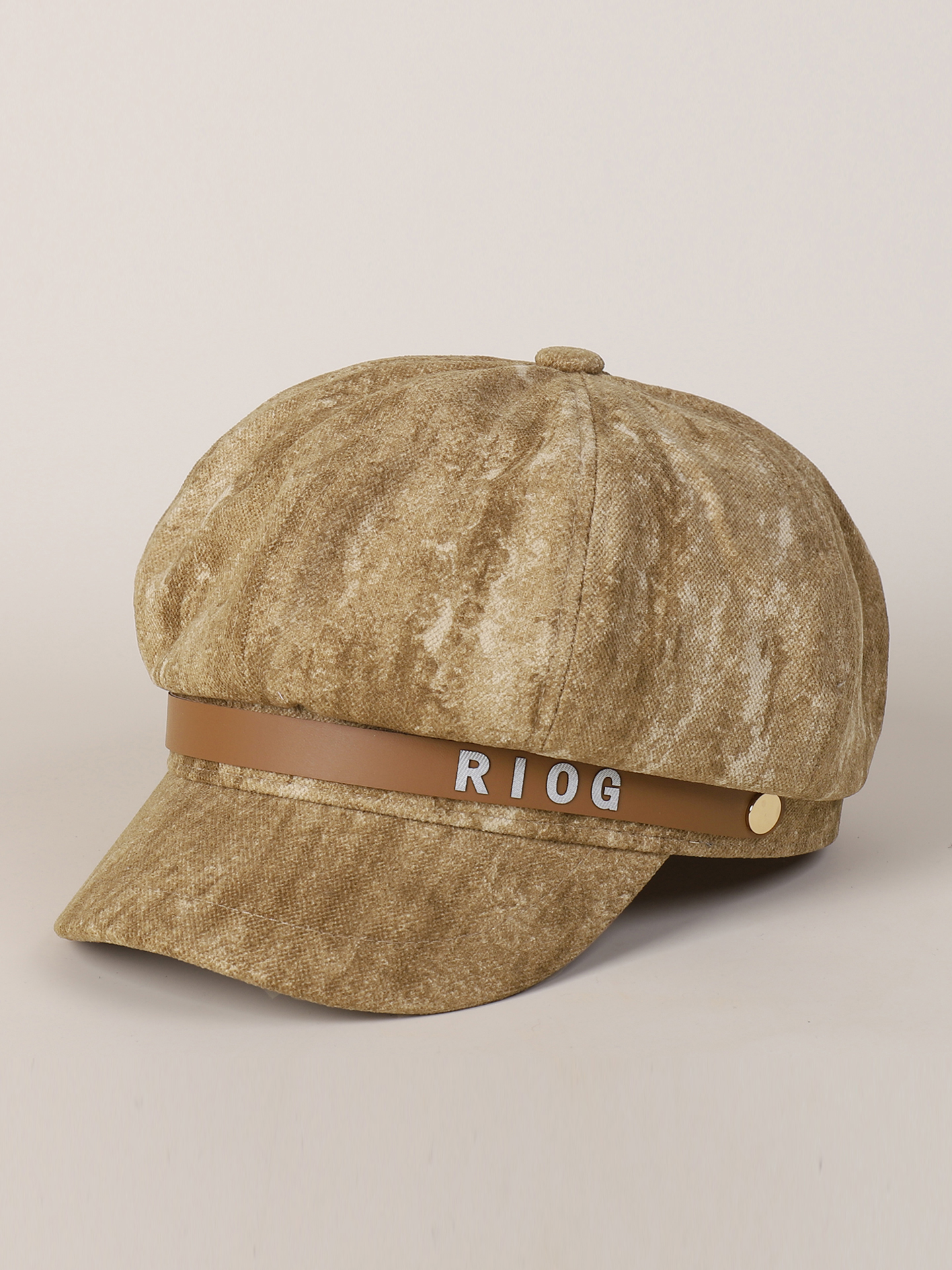 2025新款字母皮带八角帽子女秋季复古英伦风画家帽显脸小鸭舌帽冬