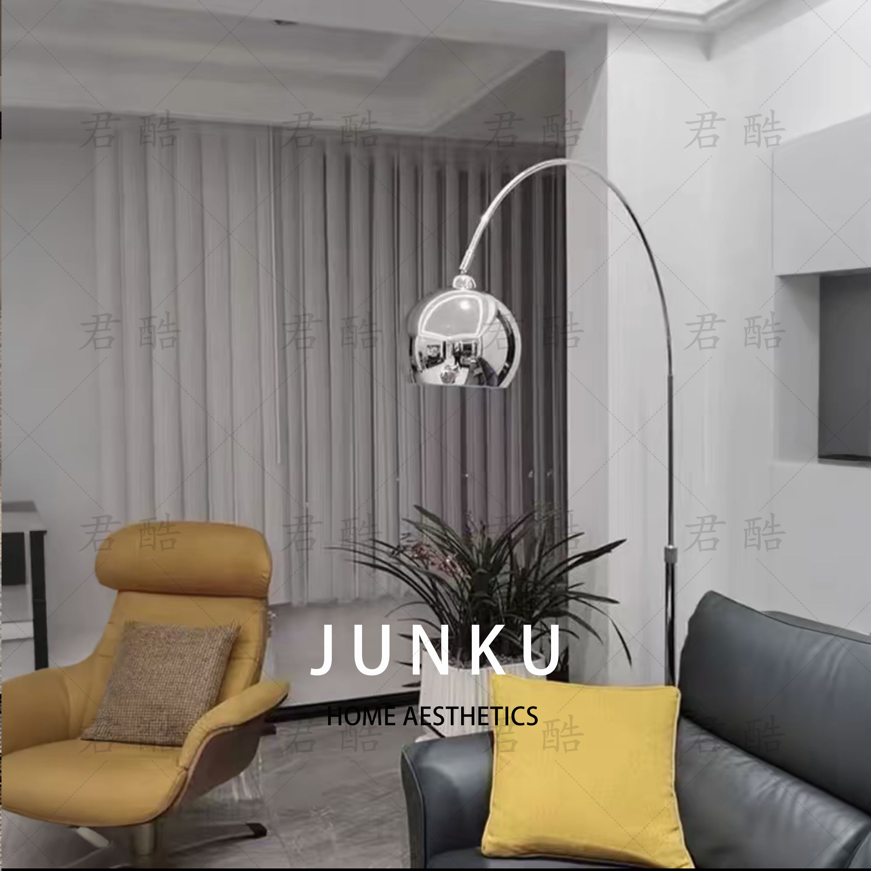 【君酷灯饰】轻奢钓鱼灯落地灯客厅装饰极简北欧设计师沙发边台灯