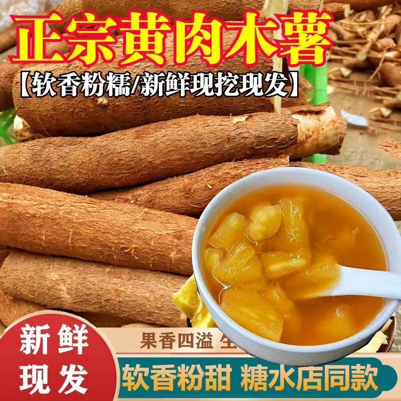 糖水店同款 新鲜现挖广西优质黄心面包木薯鸡蛋木薯黄肉软糯香甜