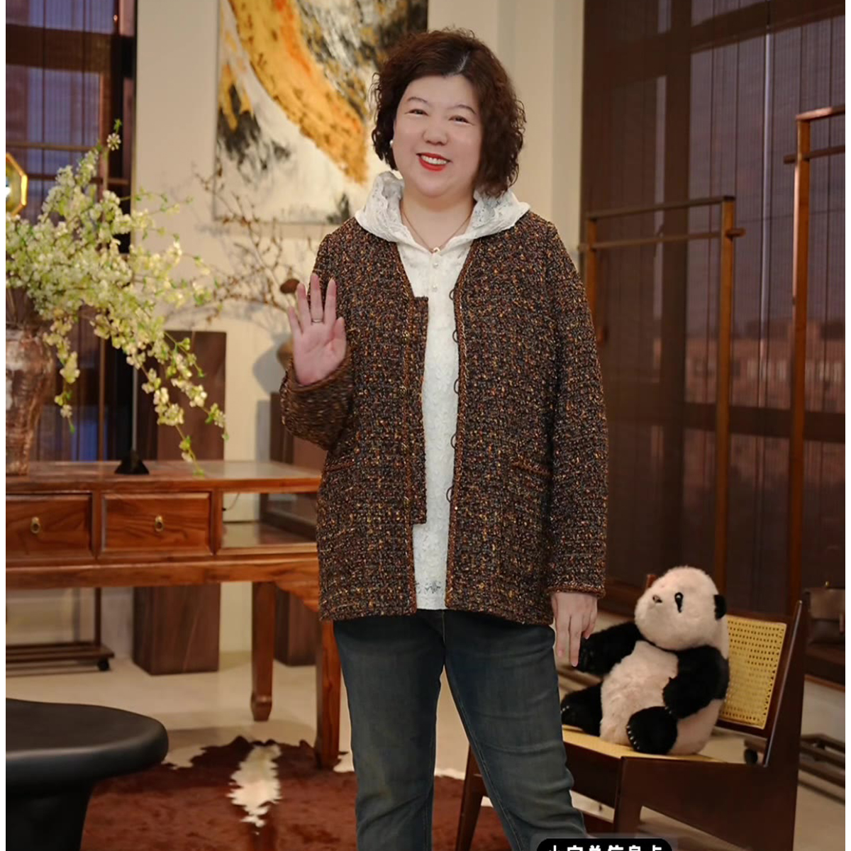 金雀绫【鎏金岁月】小香风复古潮流时尚加宽加大外套SZA3TY601