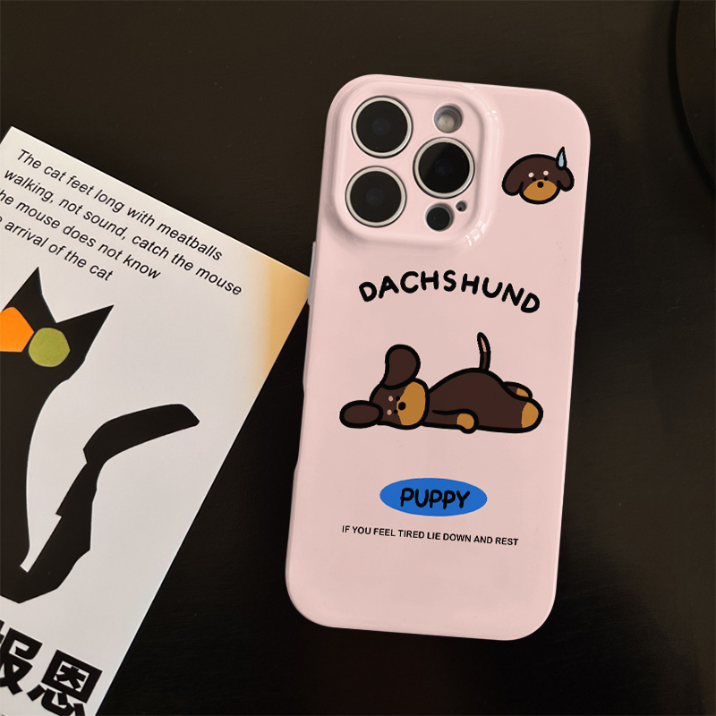 睡觉小狗菲林软壳适用苹果17promax手机壳16华为vivo小米oppo荣耀