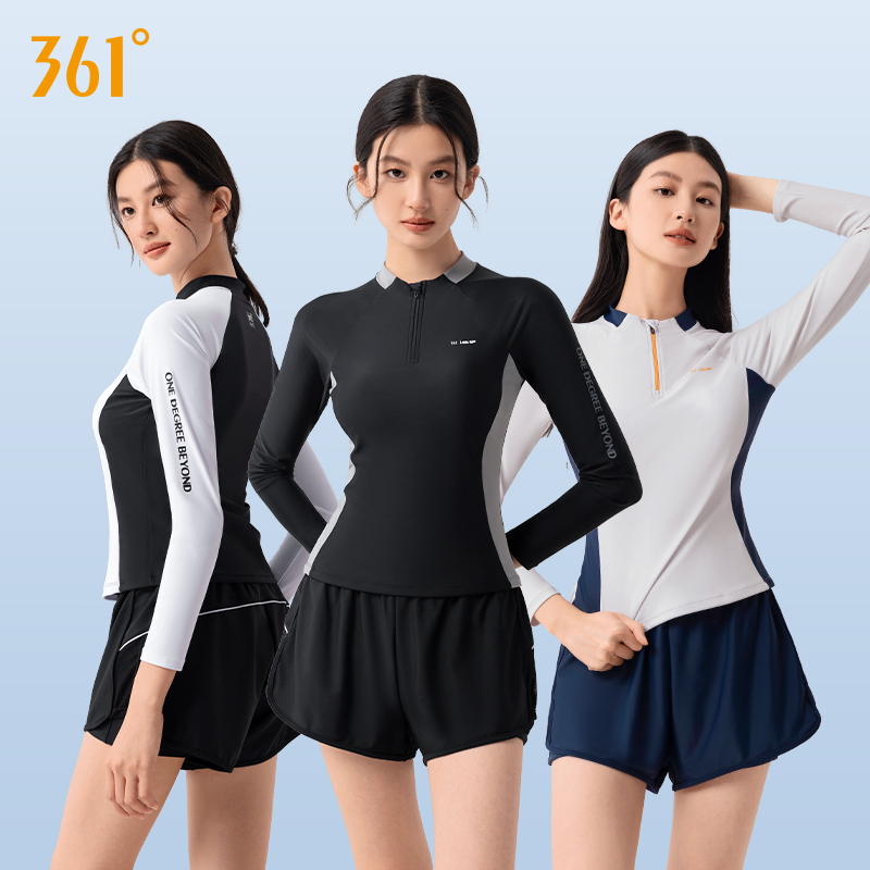 361°泳衣女士2025新款洋气高级感显瘦成人大码长袖泡温泉游泳衣