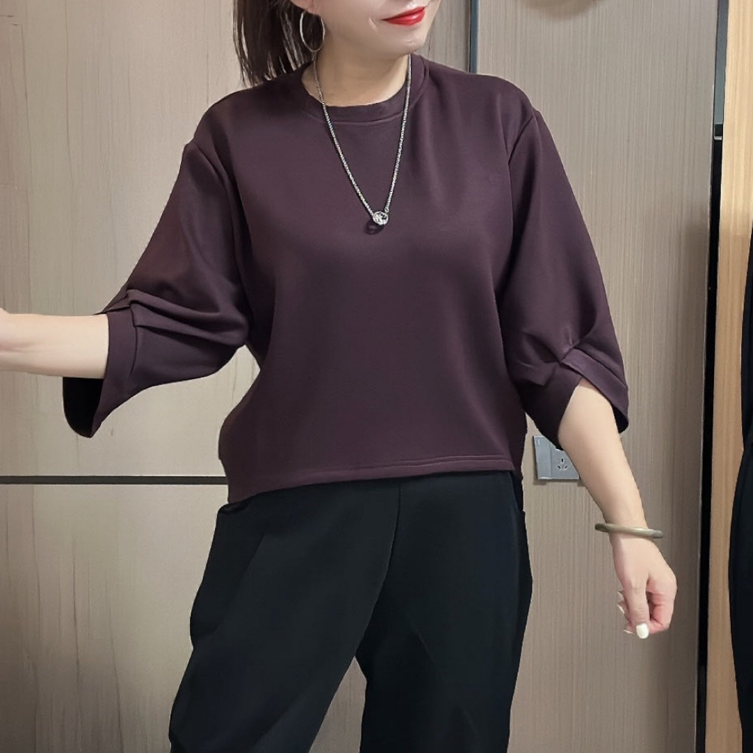 大码秋季洋气高腰小脚韩版时尚潮流宽松百搭显瘦黑色休闲舒适套装