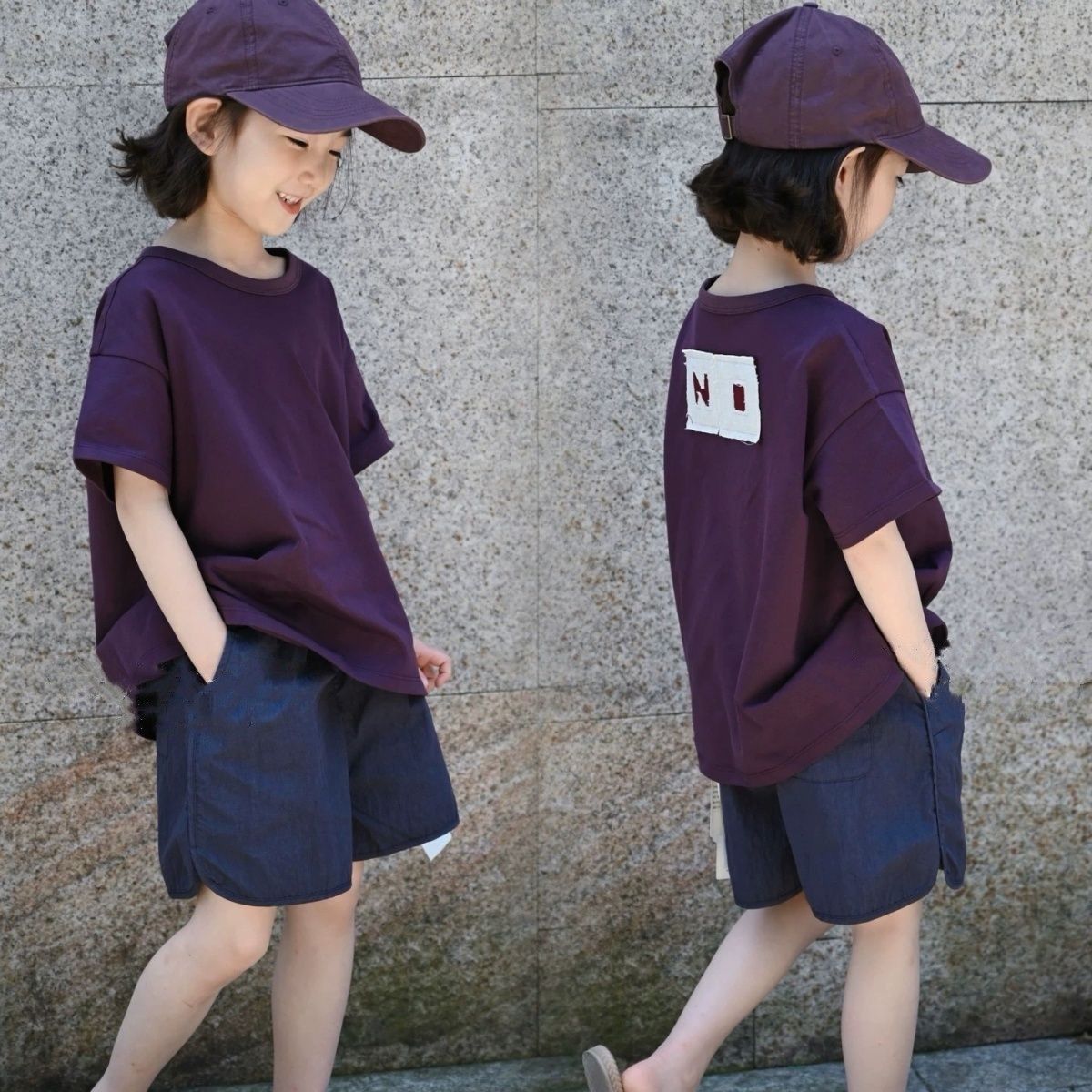 女童休闲套装2025新款夏装洋气韩版女童短袖T恤短裤夏款两件套