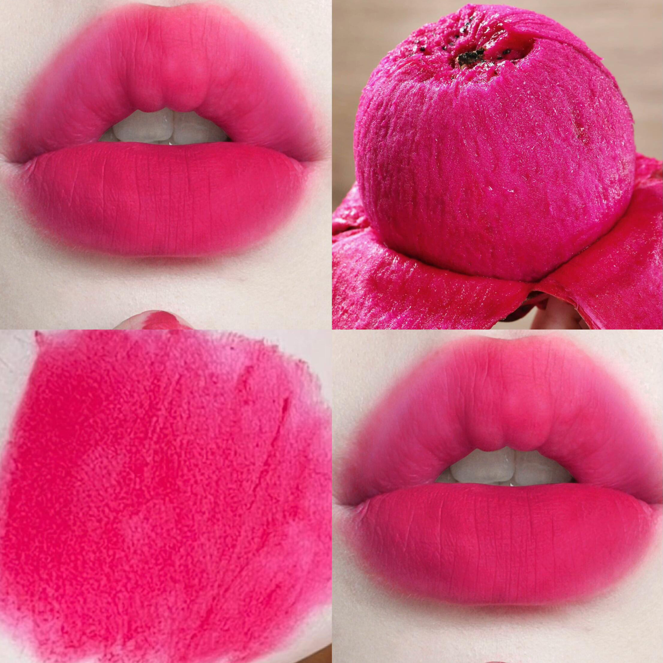 韩剧女主色流光风哑光！雾面哑光唇泥火龙果芭乐色口红韩系口红