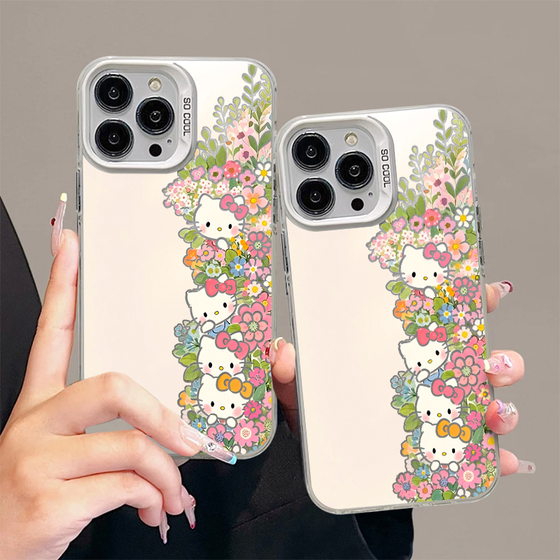 奥菲顿ins春天花丛凯蒂适用iphone17元气16手机壳华为viv小米oppo