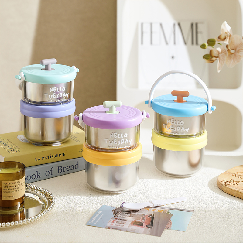 舍里多层保温饭盒学生上班族便携带饭便当盒大容量不锈钢送饭餐盒