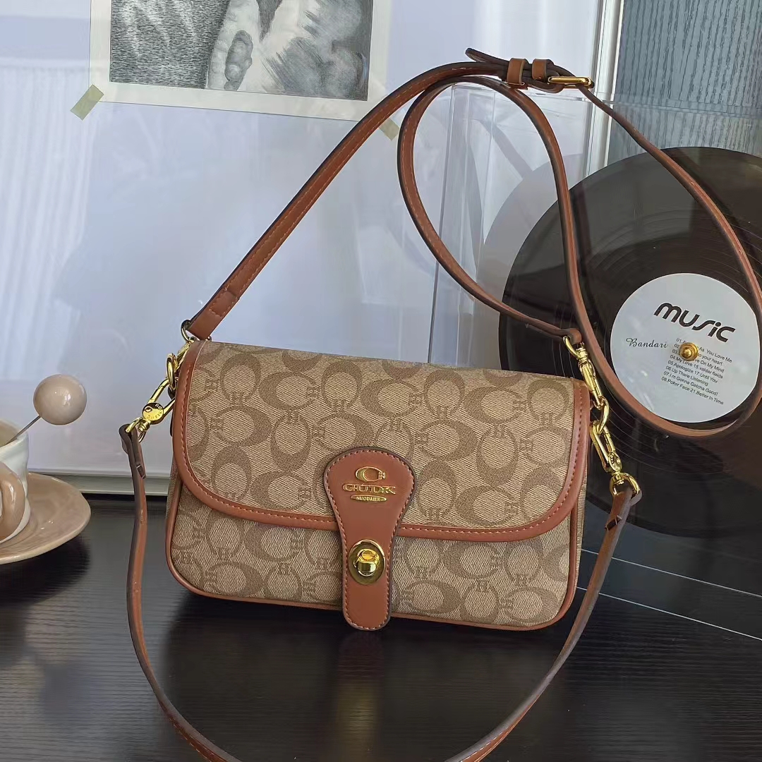 轻奢拉链暗袋软面耐刮单肩包单根时尚女士磁扣韩版1243号斜跨包