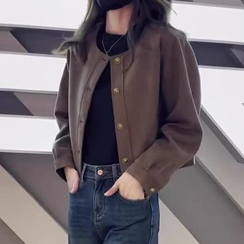 2025年早秋新款今年流行高级感小个子短款外套女小众洋气长袖上衣