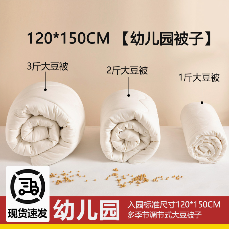 幼儿园a类大豆被儿童被子羽丝被120*150cm入园被芯春秋款四季通用
