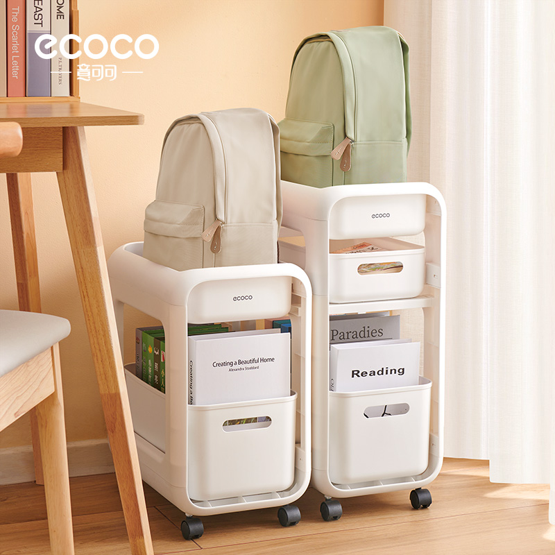 书包置物架可移动卧室书桌下收纳柜桌面放置神器放包包小推车书架
