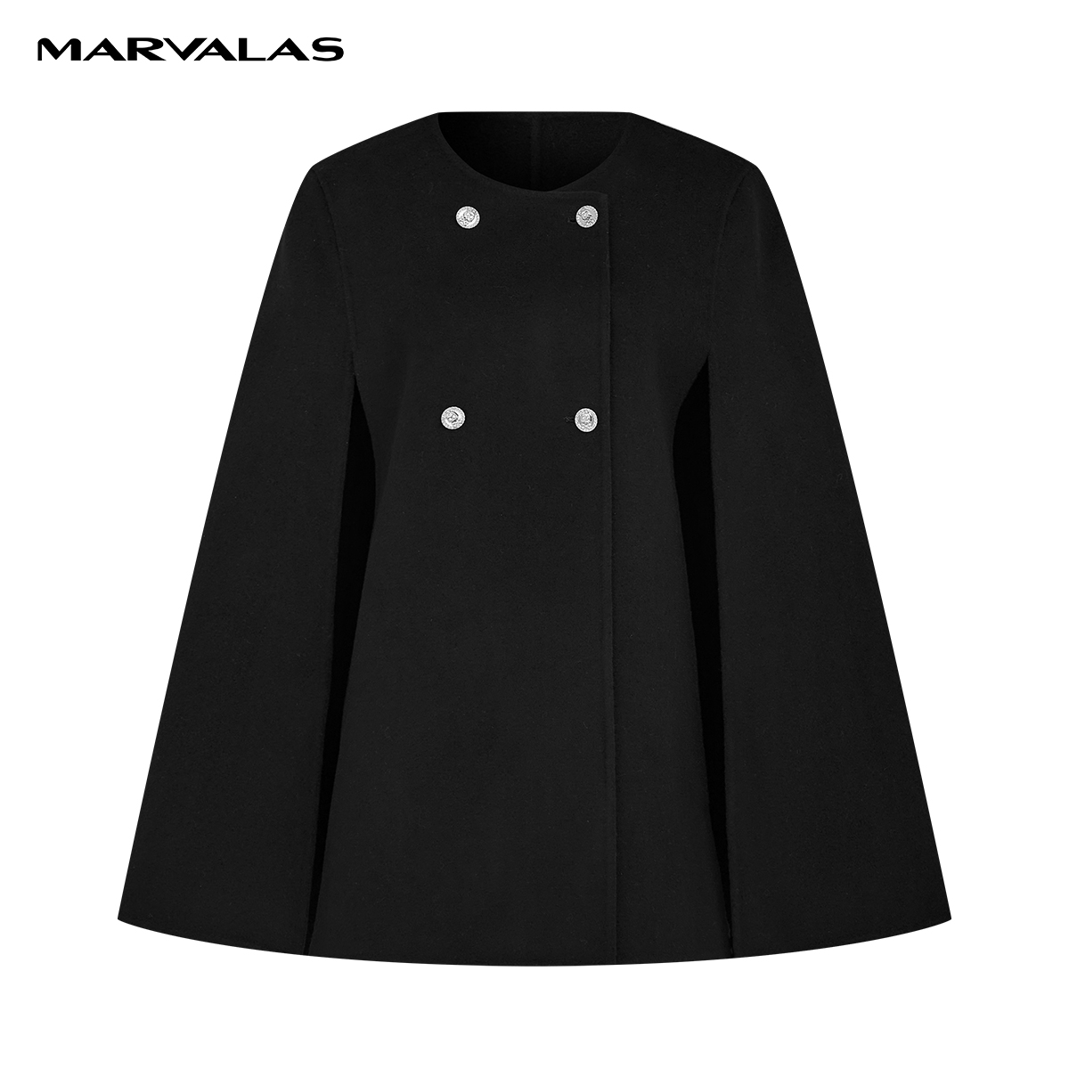 【专柜同款】M426307177曼德诗全羊毛外套斗篷双面呢大衣