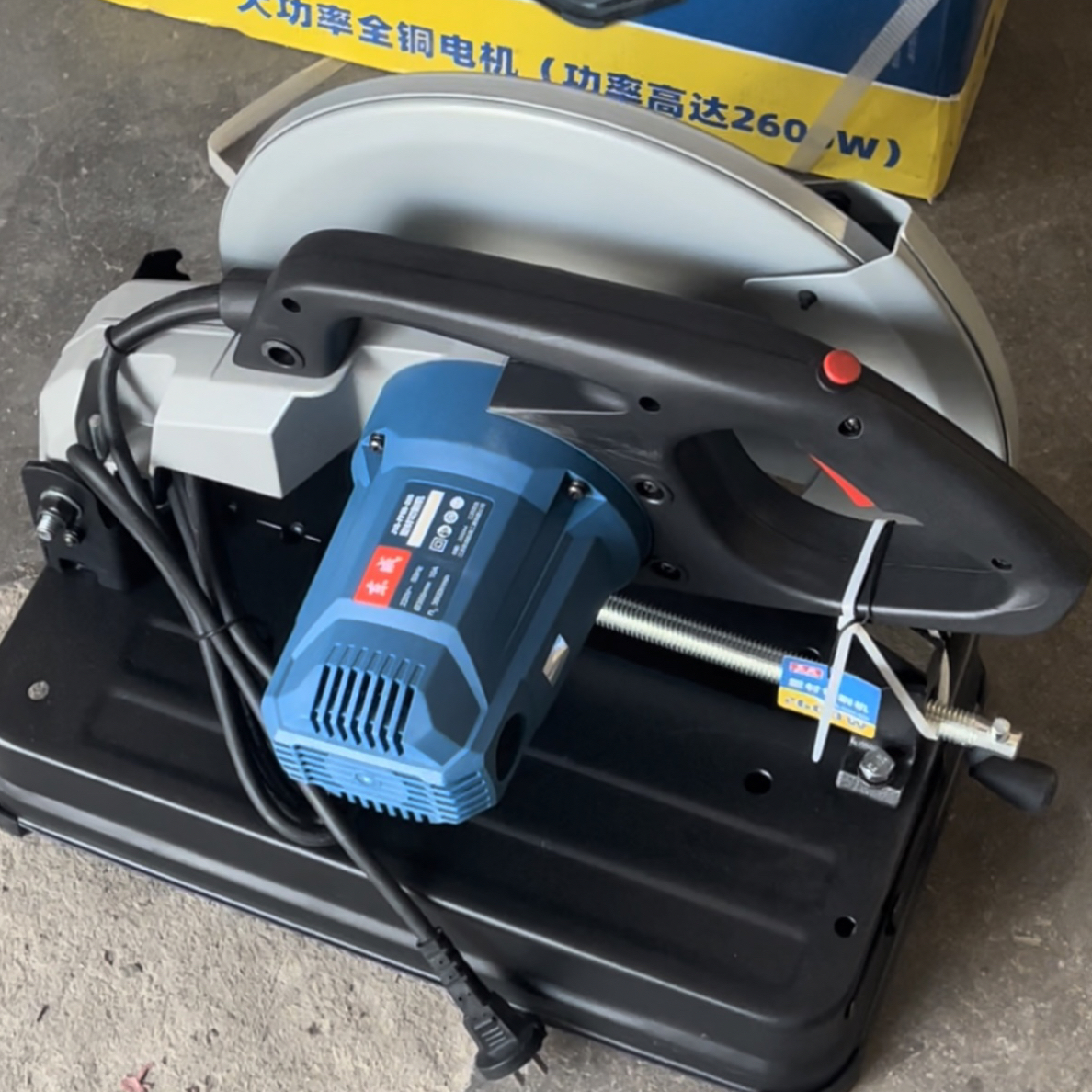 东成型材切割机钢材不锈钢无齿锯14寸大功率切割锯台式切管机