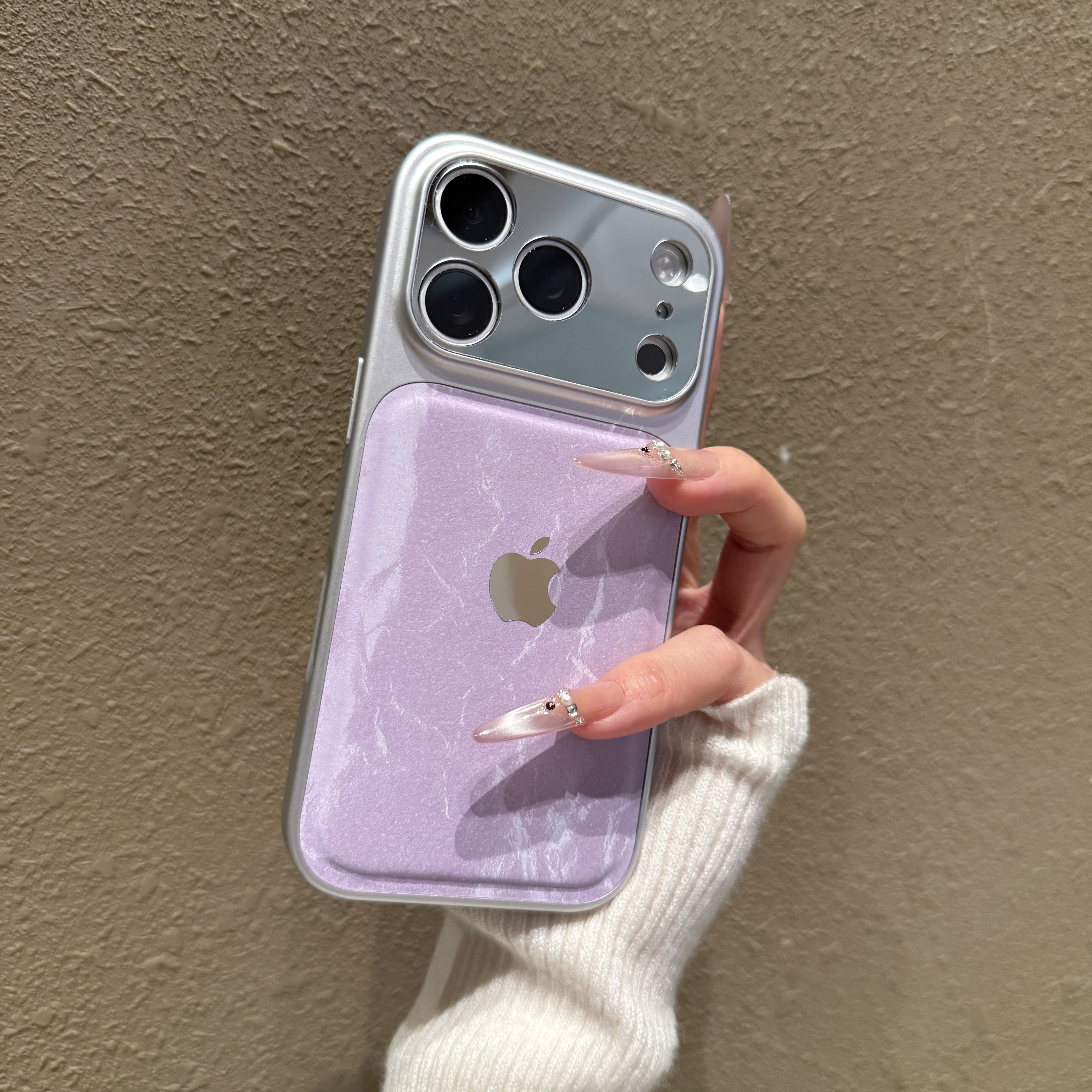 熏衣紫秒变雪山纹适用苹果17ProMax手机壳iPhone16Pro全包15女款