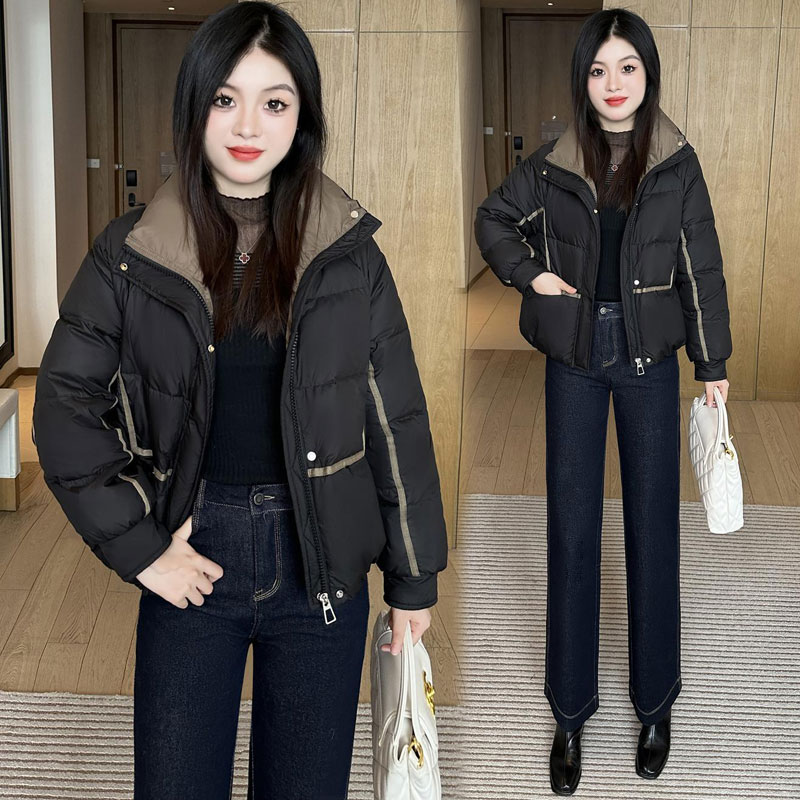 时尚短款棉服女2025冬季新款洋气显瘦小个子加厚保暖棉衣面包服潮