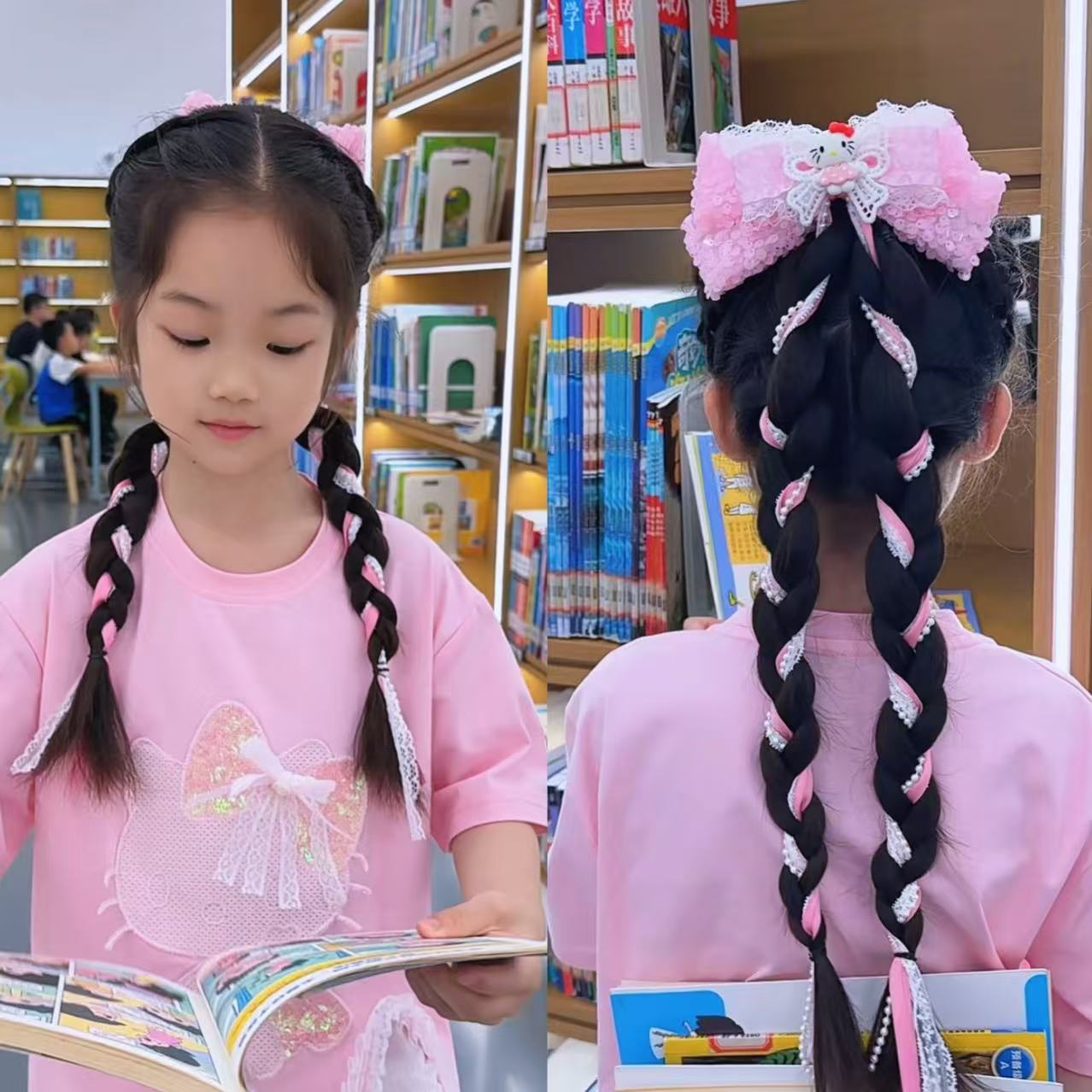 020盘发编发蝴蝶结发饰