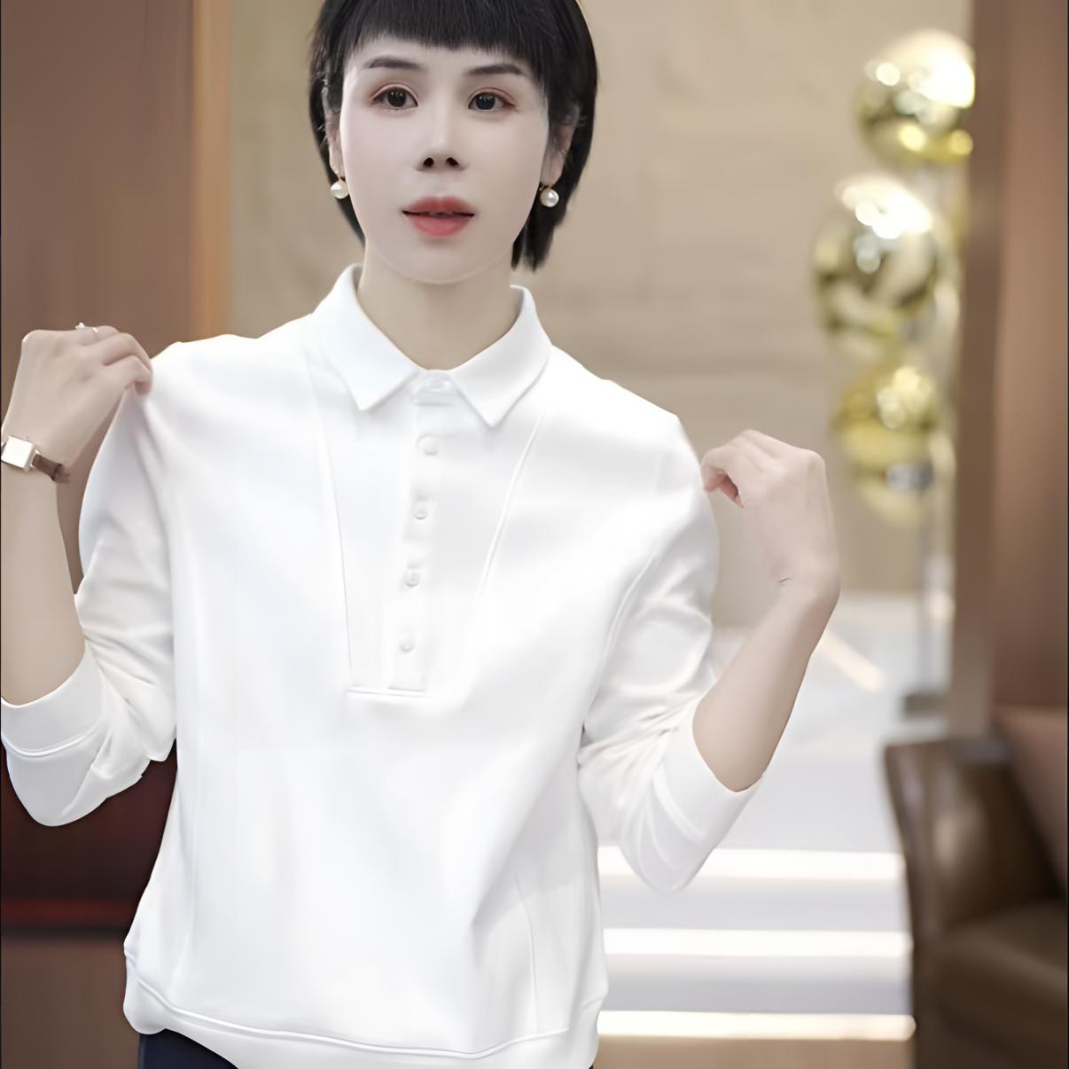 【渲渲推荐】ZY-F5326秋季休闲分割线翻领小衫