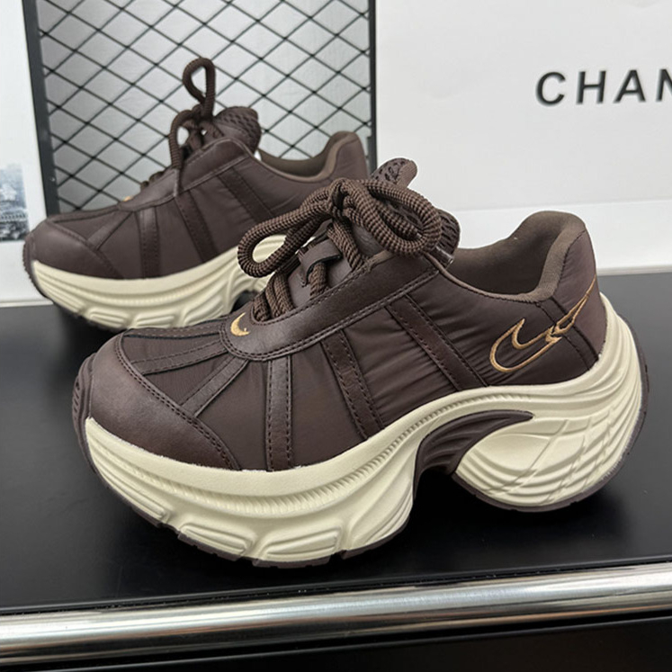 欧货爆款小个子增高加棉老爹鞋女2025秋冬新款百搭显脚小运动女鞋