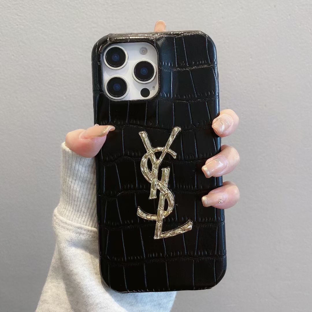 简约风鳄鱼纹适用于iPhone16promax手机壳15名媛风苹果14plus潮牌