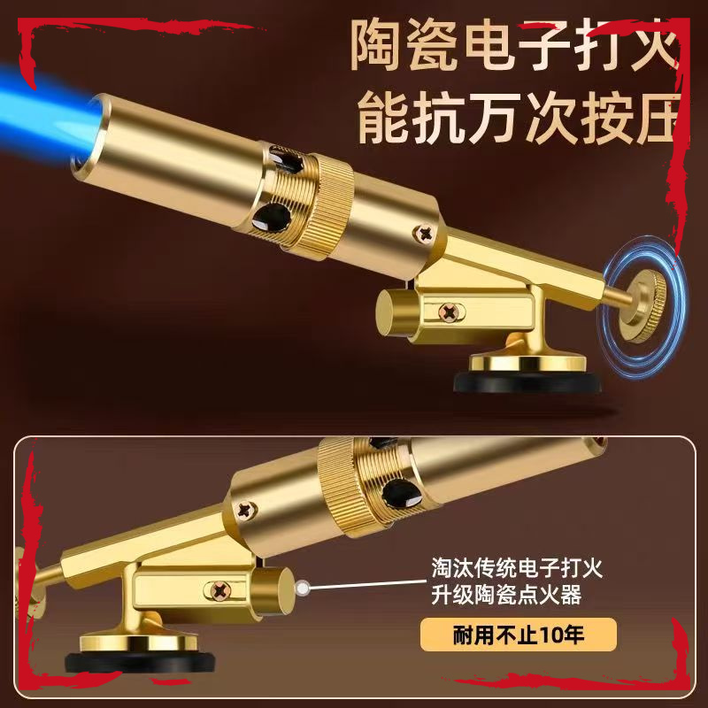便携式全铜卡式家用烧烤点火器可烧猪毛焊枪喷火喷枪头搭配气罐实