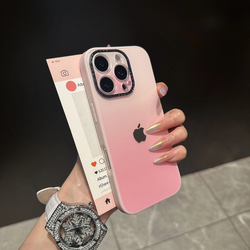 晕染渐变适用iPhone16promax手机壳15pro简约14防15新款13磨砂12