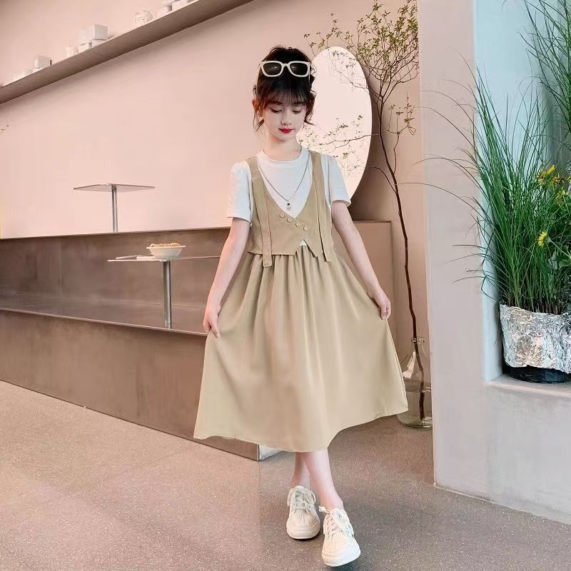 女童2025夏装夏款连衣裙新款洋气大童公主裙儿童夏季小女孩裙子
