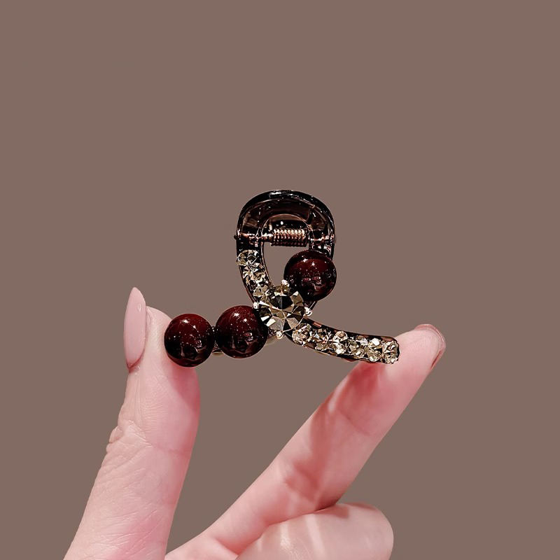 轻奢高级感优雅仿水晶公主头抓夹刘海夹2025新款后脑勺半扎发夹女